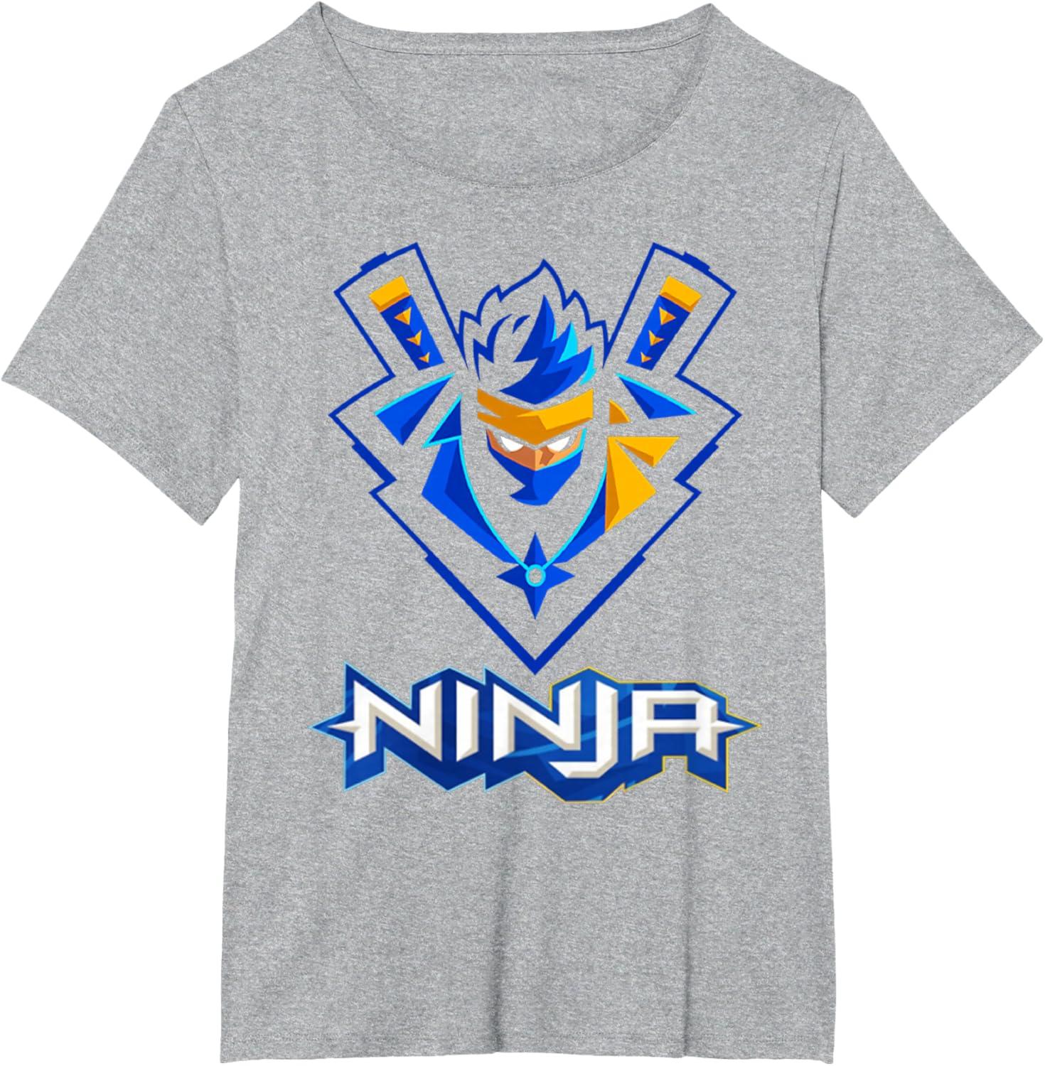 imageReas Ninja logo ninja for Fans of the Ninja Lovers TShirtHeather Grey