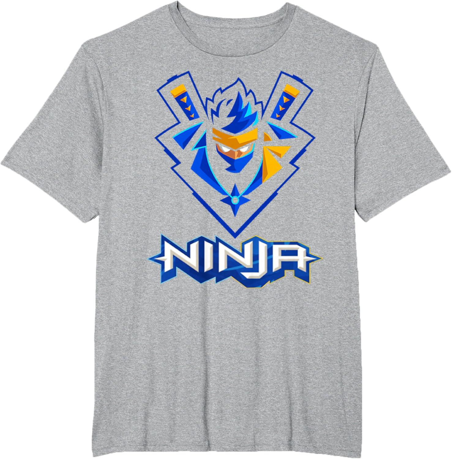 imageReas Ninja logo ninja for Fans of the Ninja Lovers TShirtHeather Grey