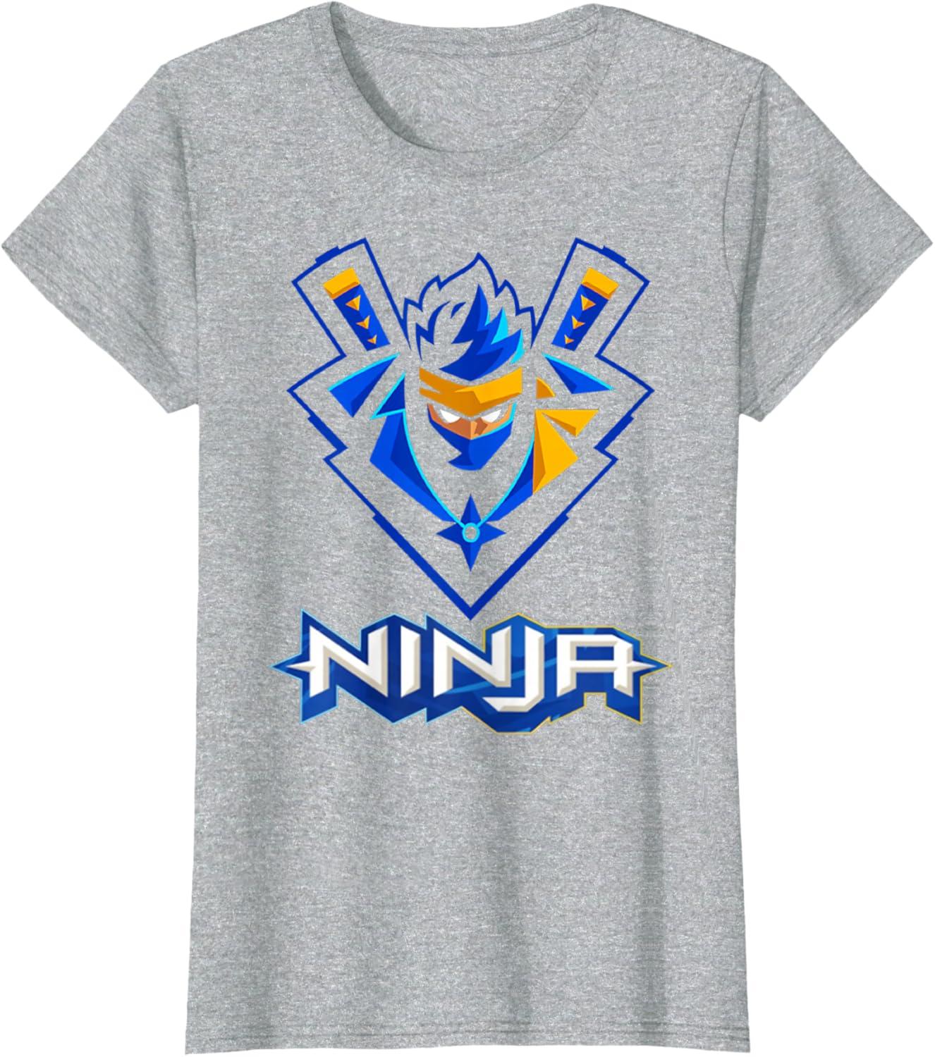 imageReas Ninja logo ninja for Fans of the Ninja Lovers TShirtHeather Grey