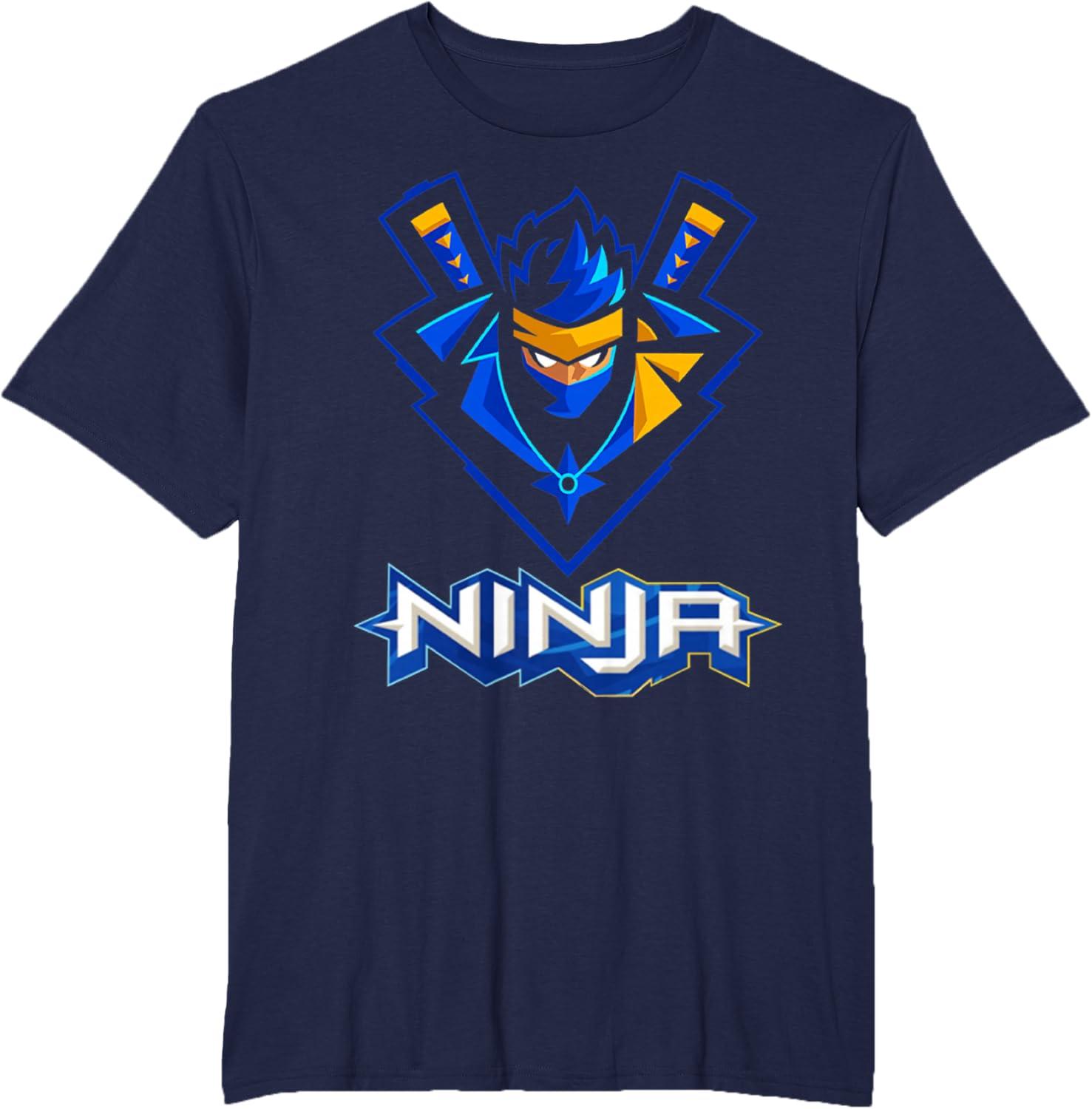 imageReas Ninja logo ninja for Fans of the Ninja Lovers TShirtNavy Blue