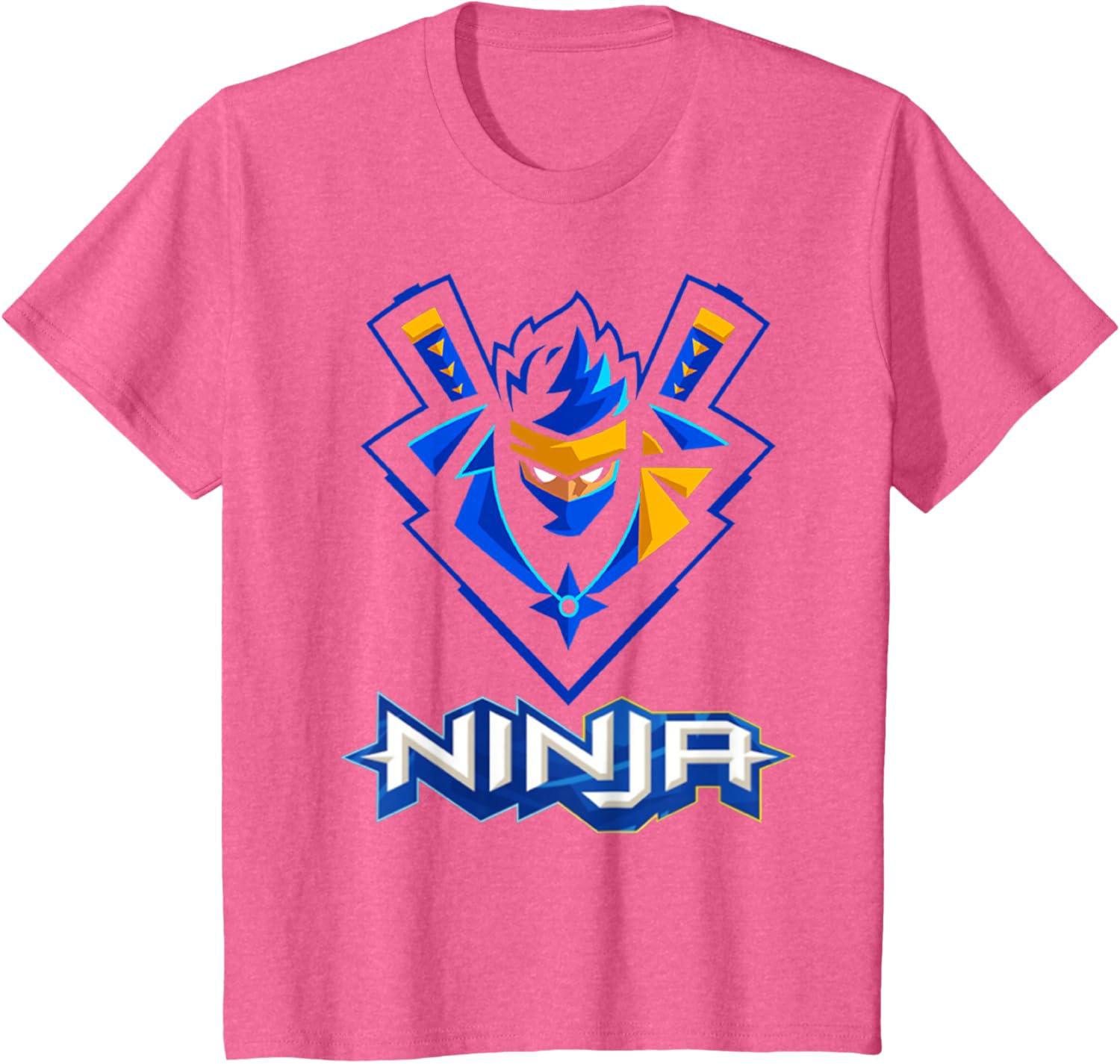 imageReas Ninja logo ninja for Fans of the Ninja Lovers TShirtPink Heather