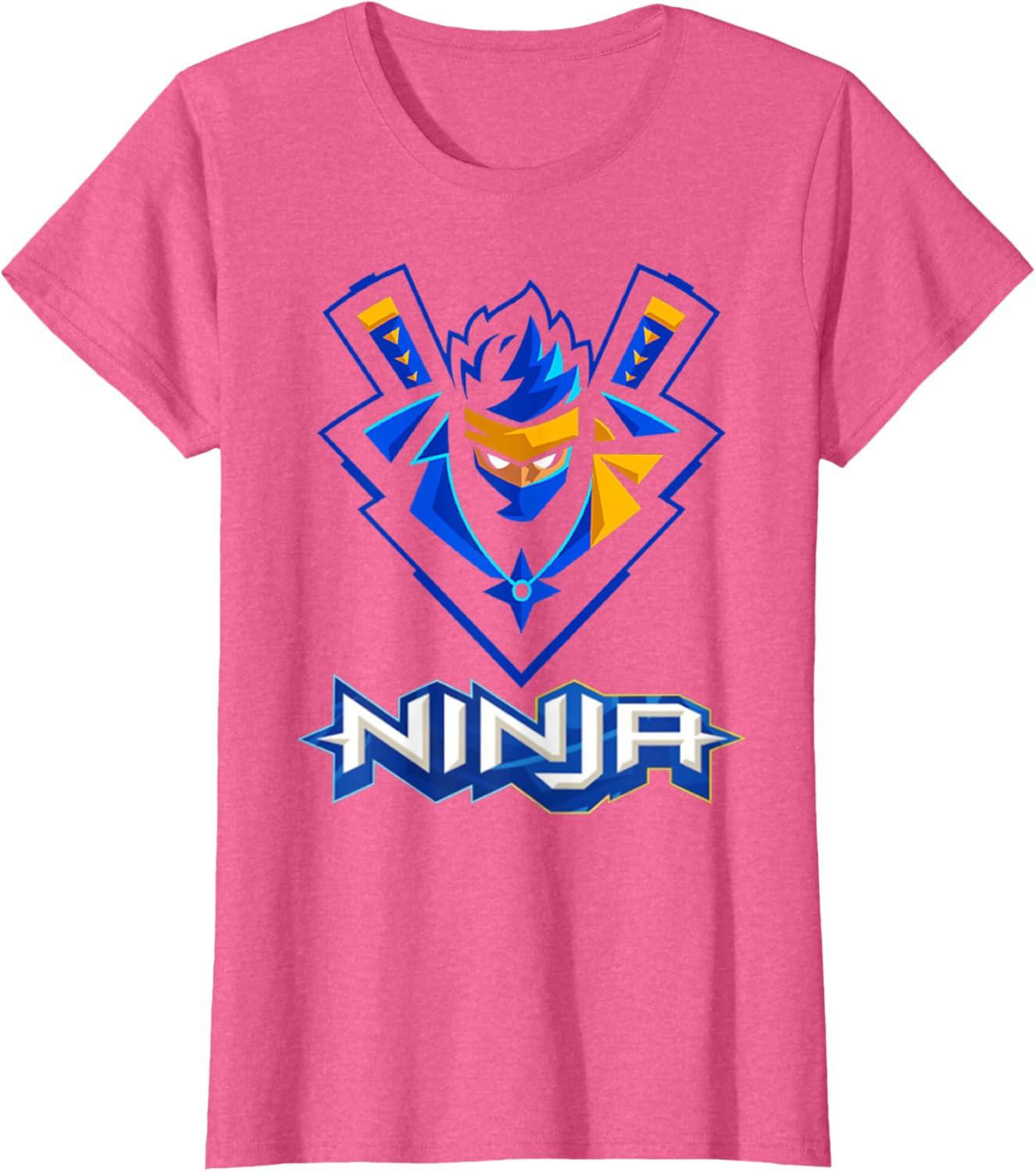 imageReas Ninja logo ninja for Fans of the Ninja Lovers TShirtPink Heather