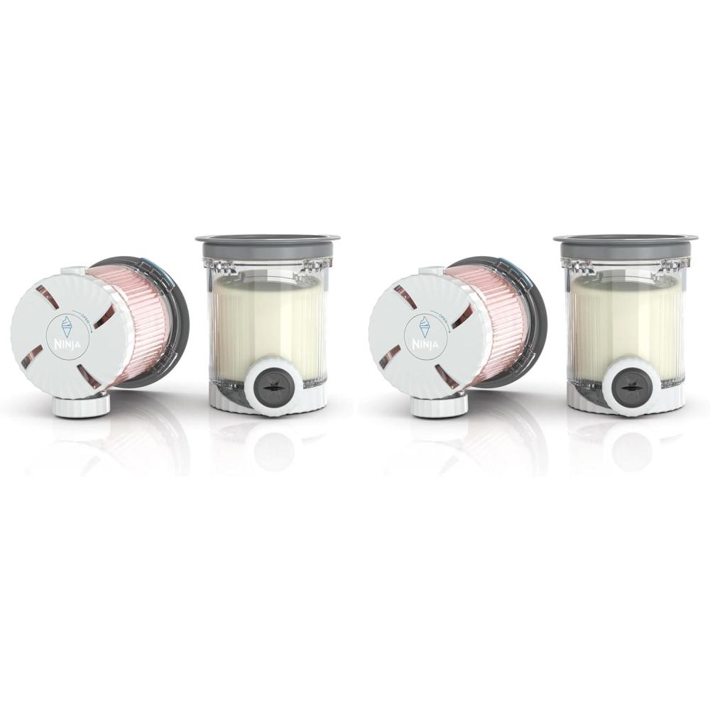 imageNinja Swirl by CREAMi Pints and Lids Compatible with NC700 Series Ninja Swirl Ice Cream amp Soft Serve Makers BPAFree amp Dishwasher Safe Grey Lids XSK7PNTLD2 2 Count Pack of 2Medium Pack of 2