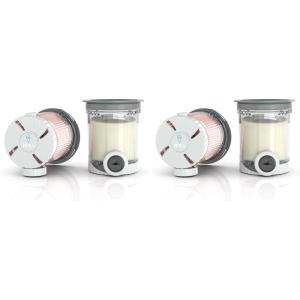 Ninja Swirl by CREAMi Pints and Lids, Compatible with NC700 Series Ninja Swirl Ice Cream & Soft Serve Makers, BPA-Free & Dishwasher Safe, Grey Lids, XSK7PNTLD2, 2 Count (Pack of 2)(Medium (Pack of 2))