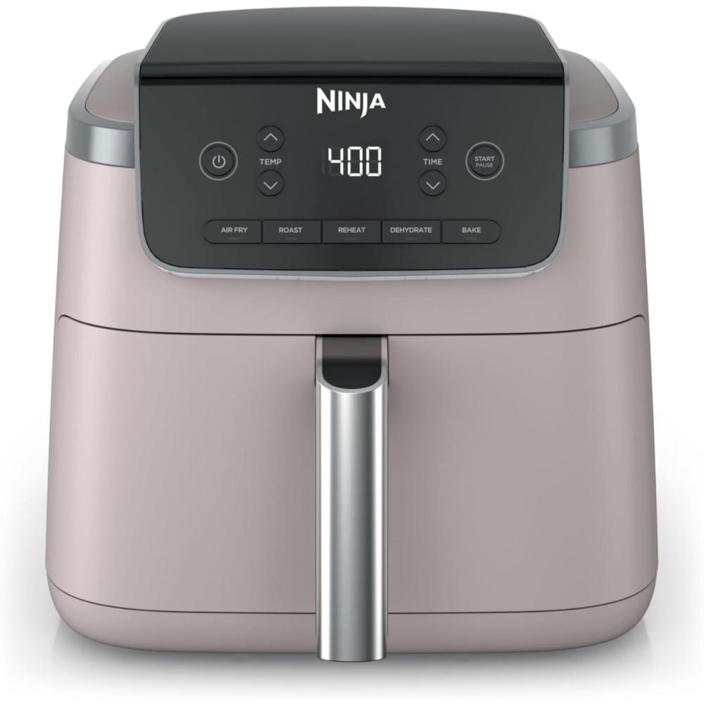 imageNinja Air Fryer Pro 5in1 5 QT Capacity Air Fry Bake Roast Reheat and Dehydrate Air Crisp Technology Nonstick Basket amp Crisper Plate Cyberspace AF142BLLight Pink