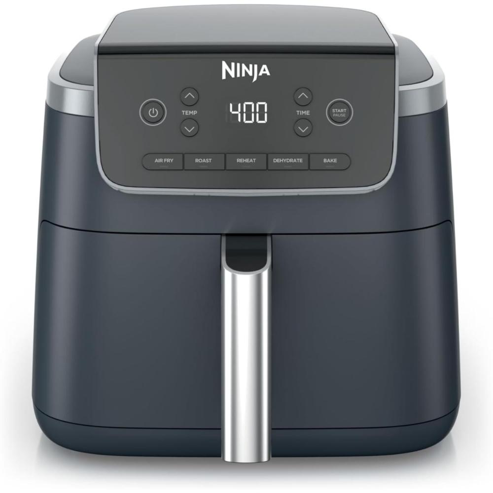 imageNinja Air Fryer Pro 5in1 5 QT Capacity Air Fry Bake Roast Reheat and Dehydrate Air Crisp Technology Nonstick Basket amp Crisper Plate Cyberspace AF142BLCyberspace