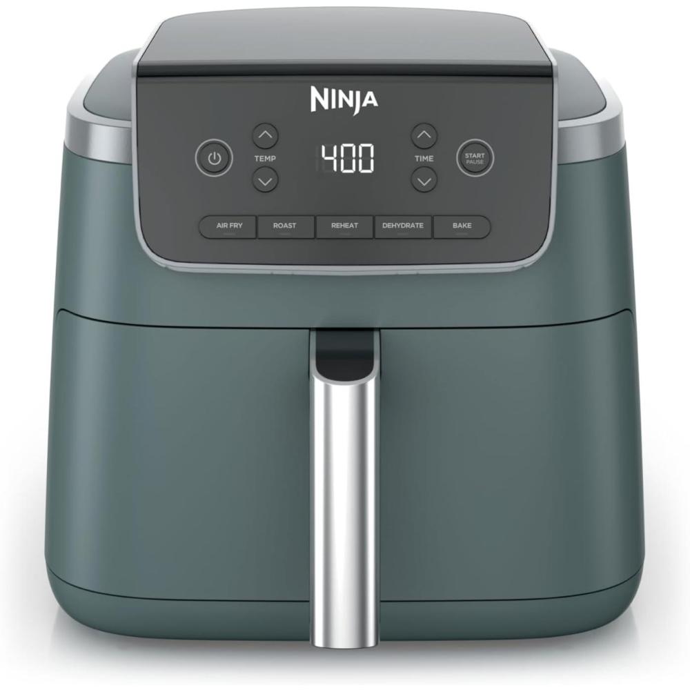 imageNinja Air Fryer Pro 5in1 5 QT Capacity Air Fry Bake Roast Reheat and Dehydrate Air Crisp Technology Nonstick Basket amp Crisper Plate Cyberspace AF142BLSage