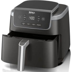 Ninja Air Fryer Pro 5-in-1 | 5 QT Capacity, Air Fry, Bake, Roast, Reheat, and Dehydrate, Air Crisp Technology | Nonstick Basket & Crisper Plate | Cyberspace | AF142BL(Grey)