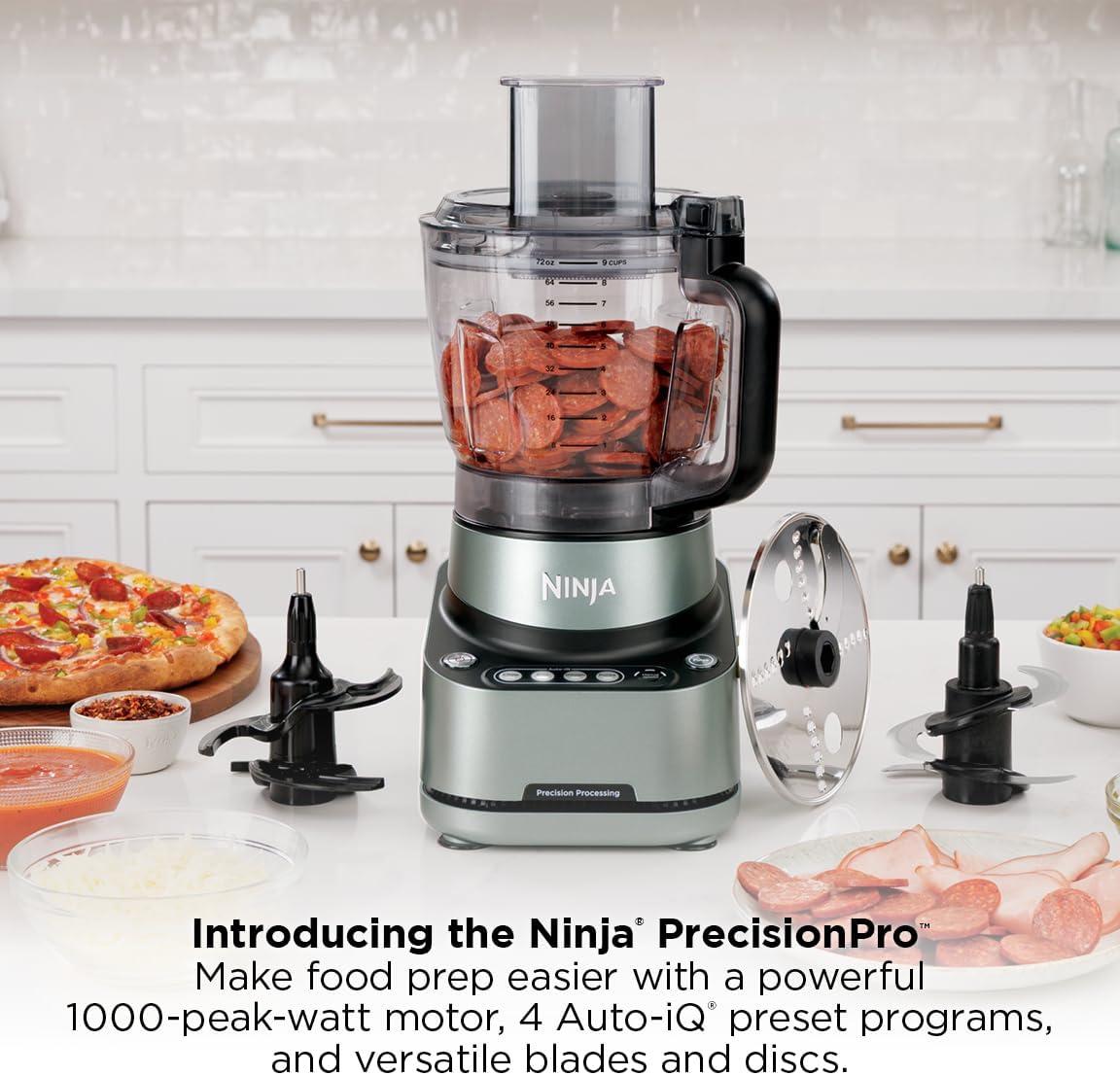 imageNinja 9Cup Food Processor for Kitchen 1000PW motor 9Cup Processing Bowl Multiple Blades and Adjustable Speed for Chopping and Slicing Vegetables Pureeing and Mixing Dough BZ601