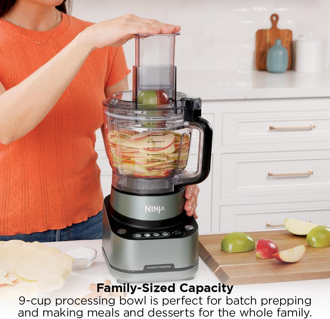 imageNinja 9Cup Food Processor for Kitchen 1000PW motor 9Cup Processing Bowl Multiple Blades and Adjustable Speed for Chopping and Slicing Vegetables Pureeing and Mixing Dough BZ601