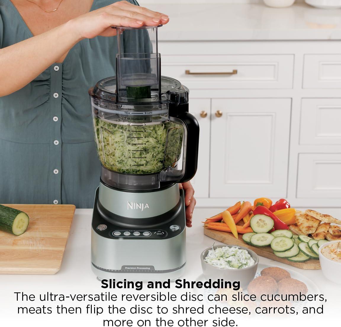 imageNinja 9Cup Food Processor for Kitchen 1000PW motor 9Cup Processing Bowl Multiple Blades and Adjustable Speed for Chopping and Slicing Vegetables Pureeing and Mixing Dough BZ601