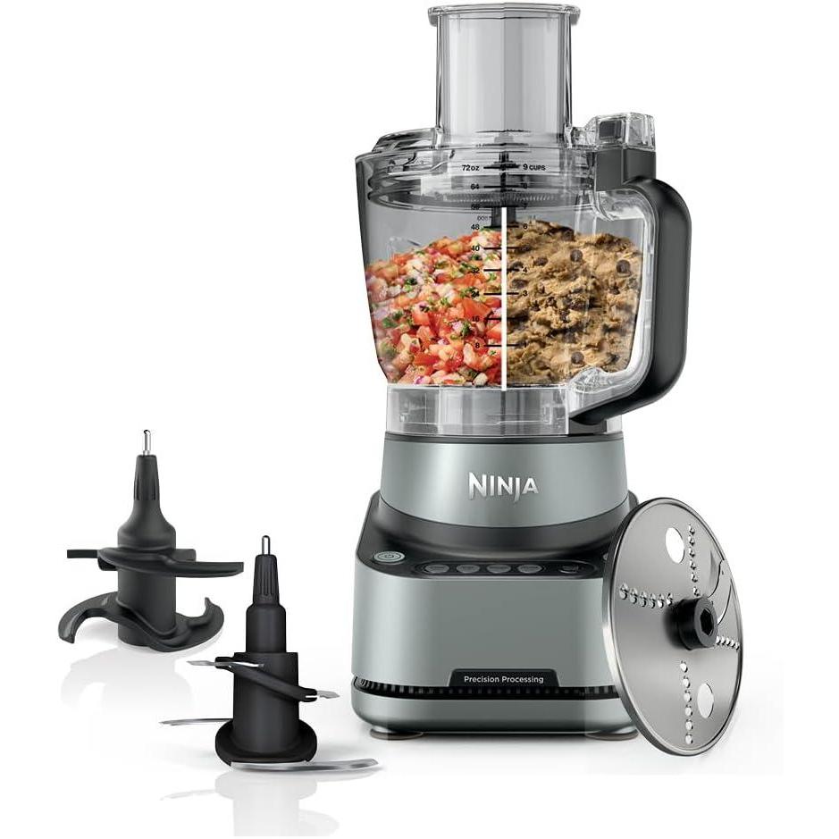 imageNinja 9Cup Food Processor for Kitchen 1000PW motor 9Cup Processing Bowl Multiple Blades and Adjustable Speed for Chopping and Slicing Vegetables Pureeing and Mixing Dough BZ601
