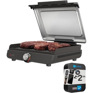 Ninja (Refurbished) GR100 Sizzle Smokeless Indoor Grill Bundle with 2 Year Enhanced Protection Pack (Renewed)