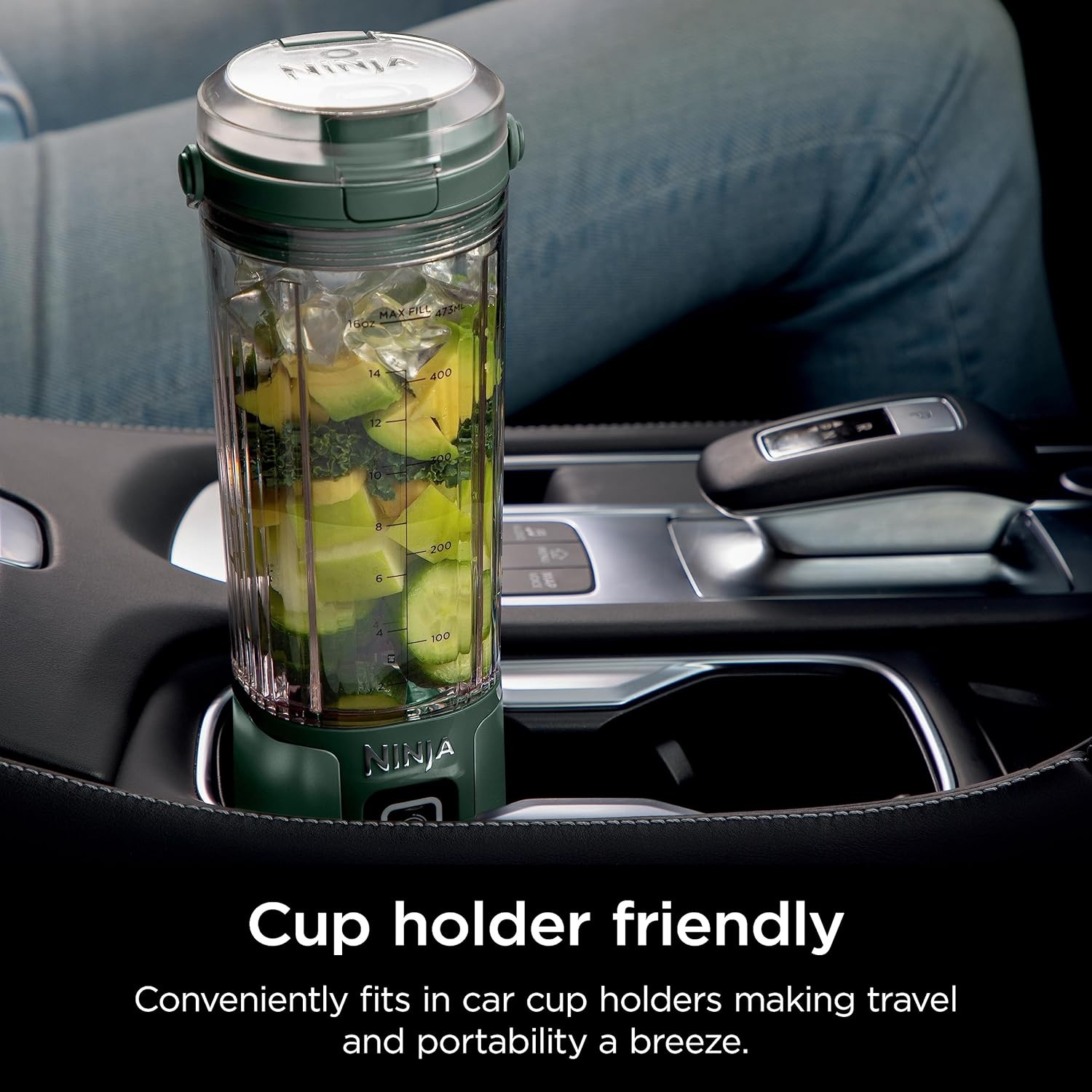 imageNinja BC151EM Blast Portable Blender Cordless 18oz Vessel Personal Blenderfor Shakes amp Smoothies BPA Free LeakproofLid amp Sip Spout USBC Rechargeable Dishwasher Safe Parts Forest Green RenewedForest Green