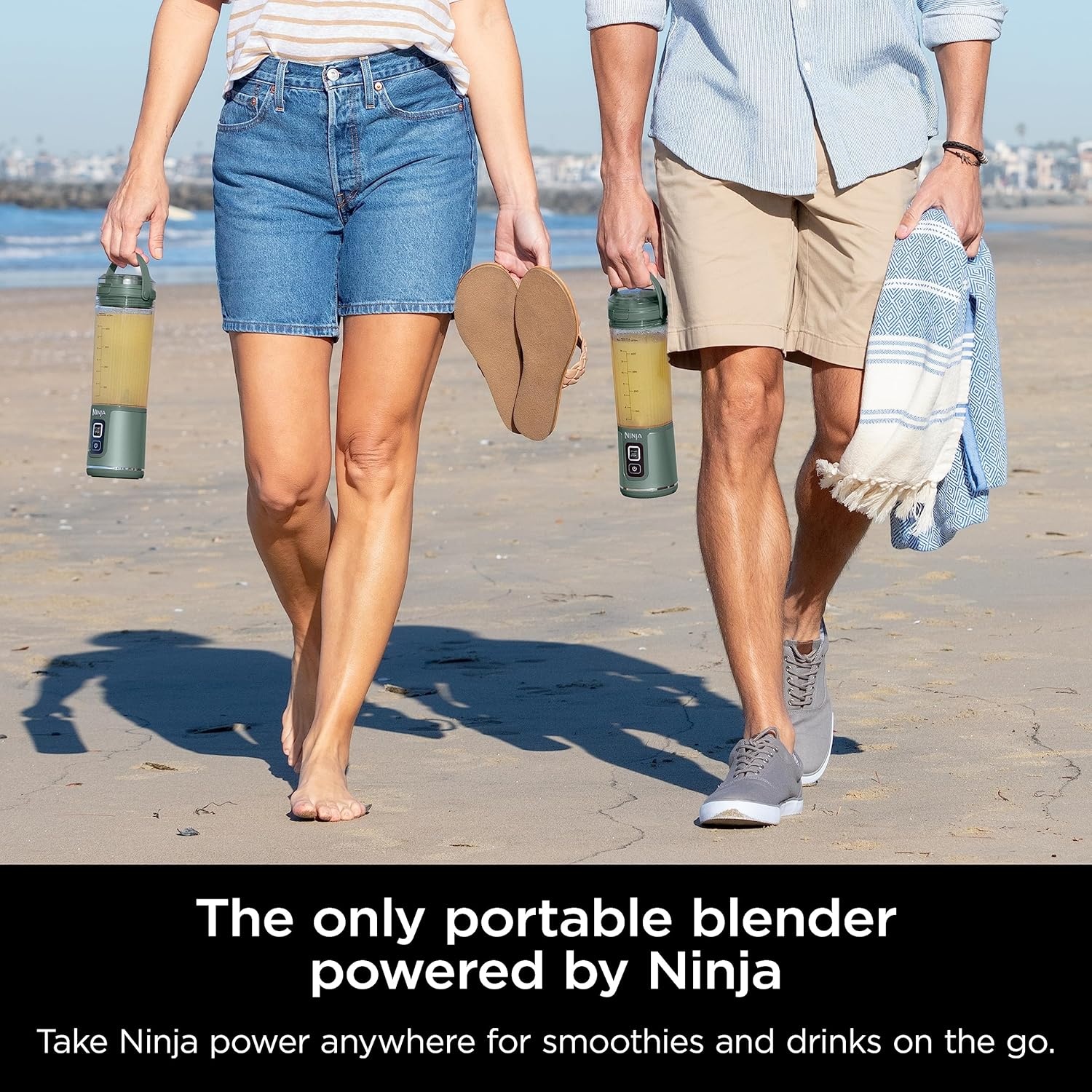 imageNinja BC151EM Blast Portable Blender Cordless 18oz Vessel Personal Blenderfor Shakes amp Smoothies BPA Free LeakproofLid amp Sip Spout USBC Rechargeable Dishwasher Safe Parts Forest Green RenewedForest Green