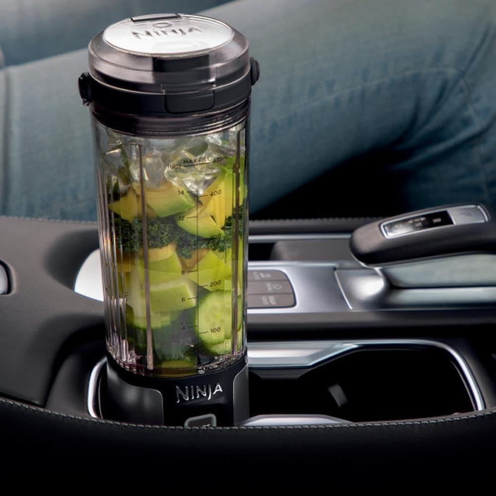 imageNinja BC151EM Blast Portable Blender Cordless 18oz Vessel Personal Blenderfor Shakes amp Smoothies BPA Free LeakproofLid amp Sip Spout USBC Rechargeable Dishwasher Safe Parts Forest Green RenewedBlack