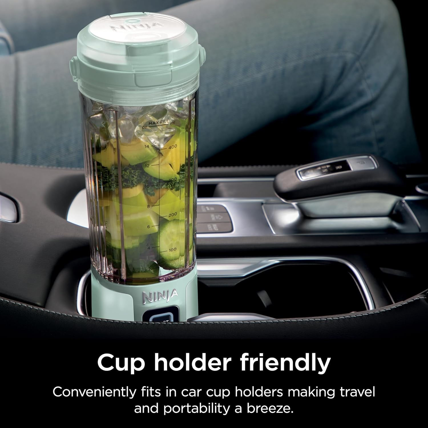 imageNinja BC151EM Blast Portable Blender Cordless 18oz Vessel Personal Blenderfor Shakes amp Smoothies BPA Free LeakproofLid amp Sip Spout USBC Rechargeable Dishwasher Safe Parts Forest Green RenewedMint