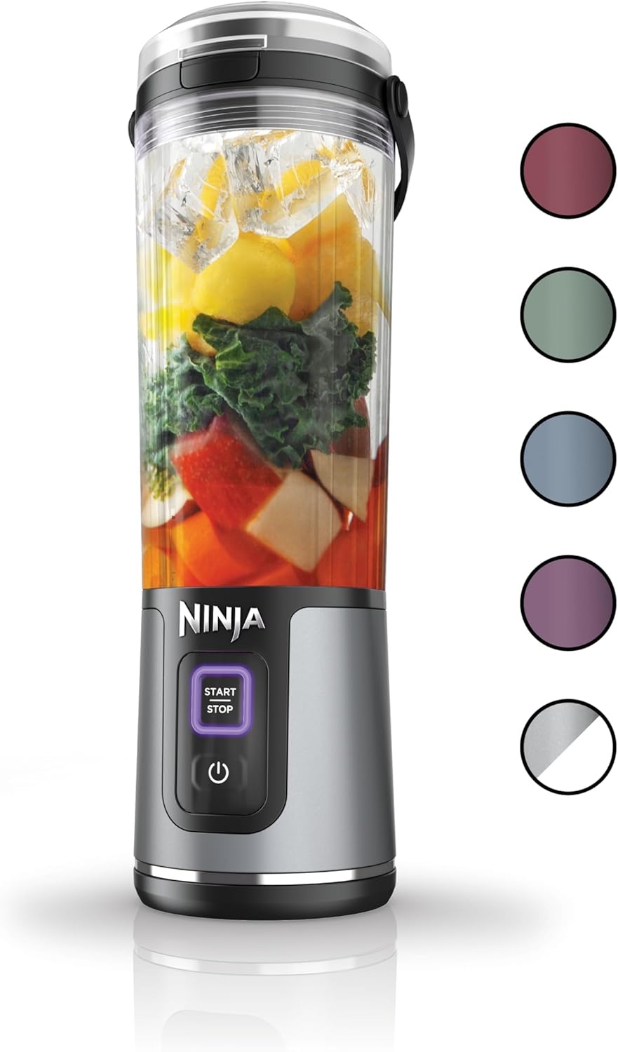 imageNinja BC151EM Blast Portable Blender Cordless 18oz Vessel Personal Blenderfor Shakes amp Smoothies BPA Free LeakproofLid amp Sip Spout USBC Rechargeable Dishwasher Safe Parts Forest Green RenewedBlack