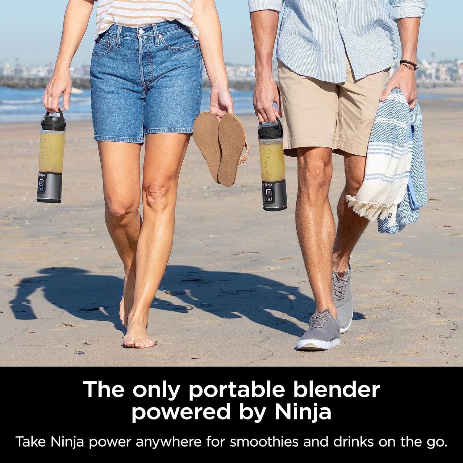 imageNinja Blast Portable Blender Cordless 18oz Vessel Personal Blender for Shakes amp Smoothies BPA Free Leakproof Lid USBC Rechargeable Black BC151BKC Canadian Version RenewedBlack