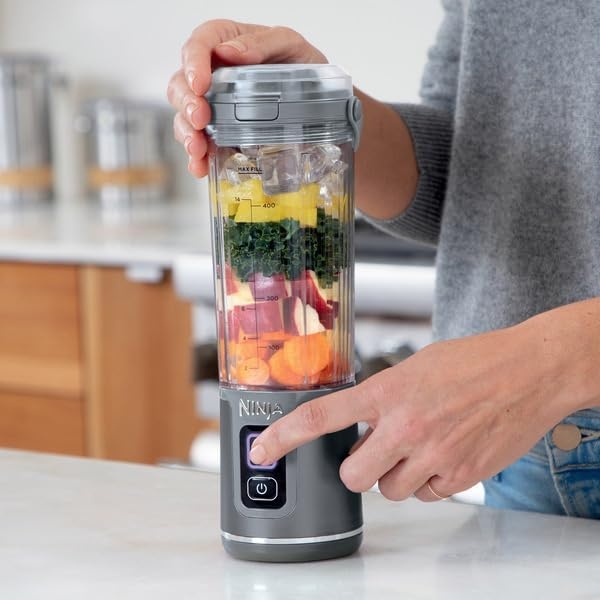 imageNinja Blast portable blender CO155BCGY Bundle pack Grey Renewed