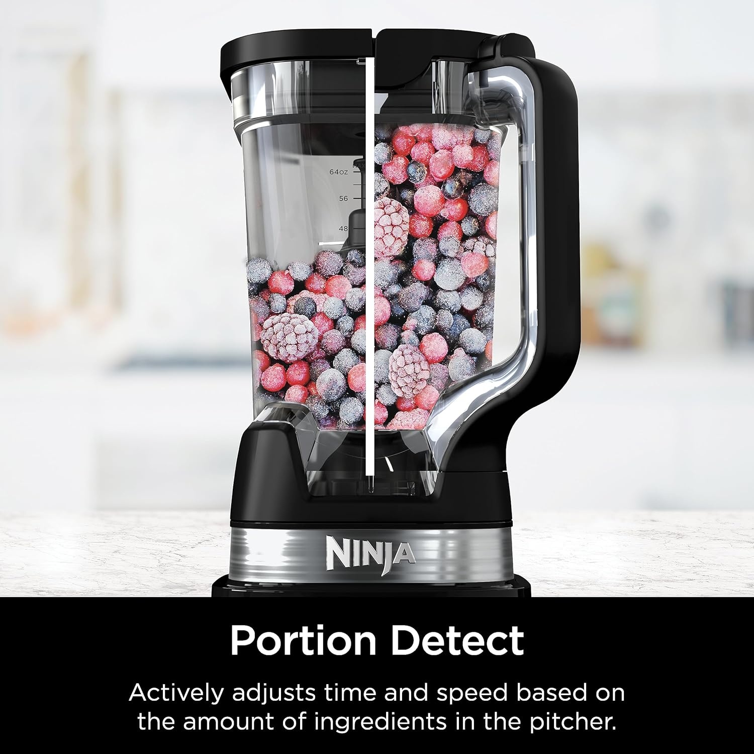 imageNinja TB201 Detect Power Blender Pro BlendSense Technology for Smoothies Shakes amp More 1800 Peak Watts 72 oz Pitcher Black RenewedPower Blender