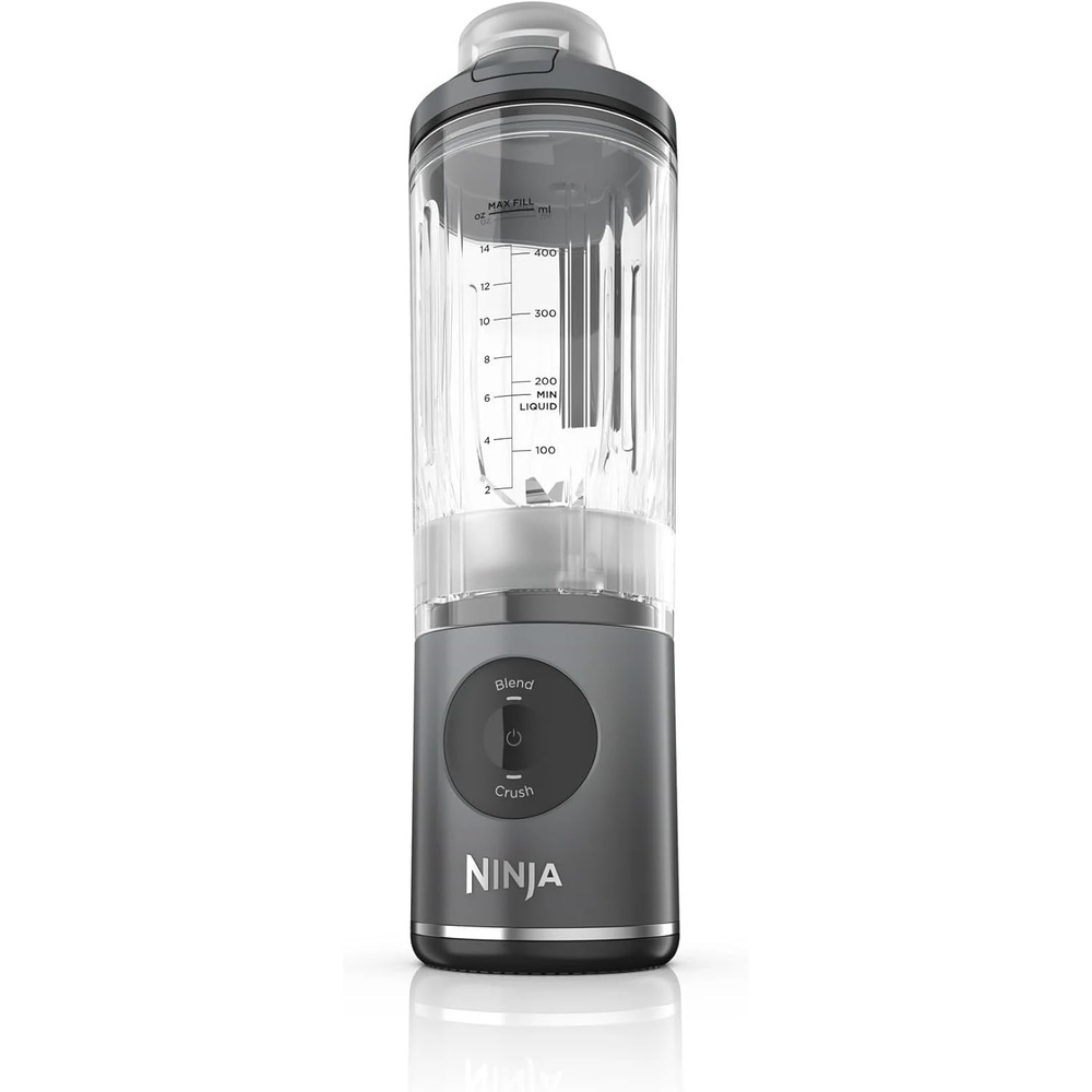 imageNinja BC251GY Blast Max Personal Cordless Blender for Smoothies Blend Ice Crush 22 oz Twist amp Go Vessel Gray Certified RefurbishedGrey