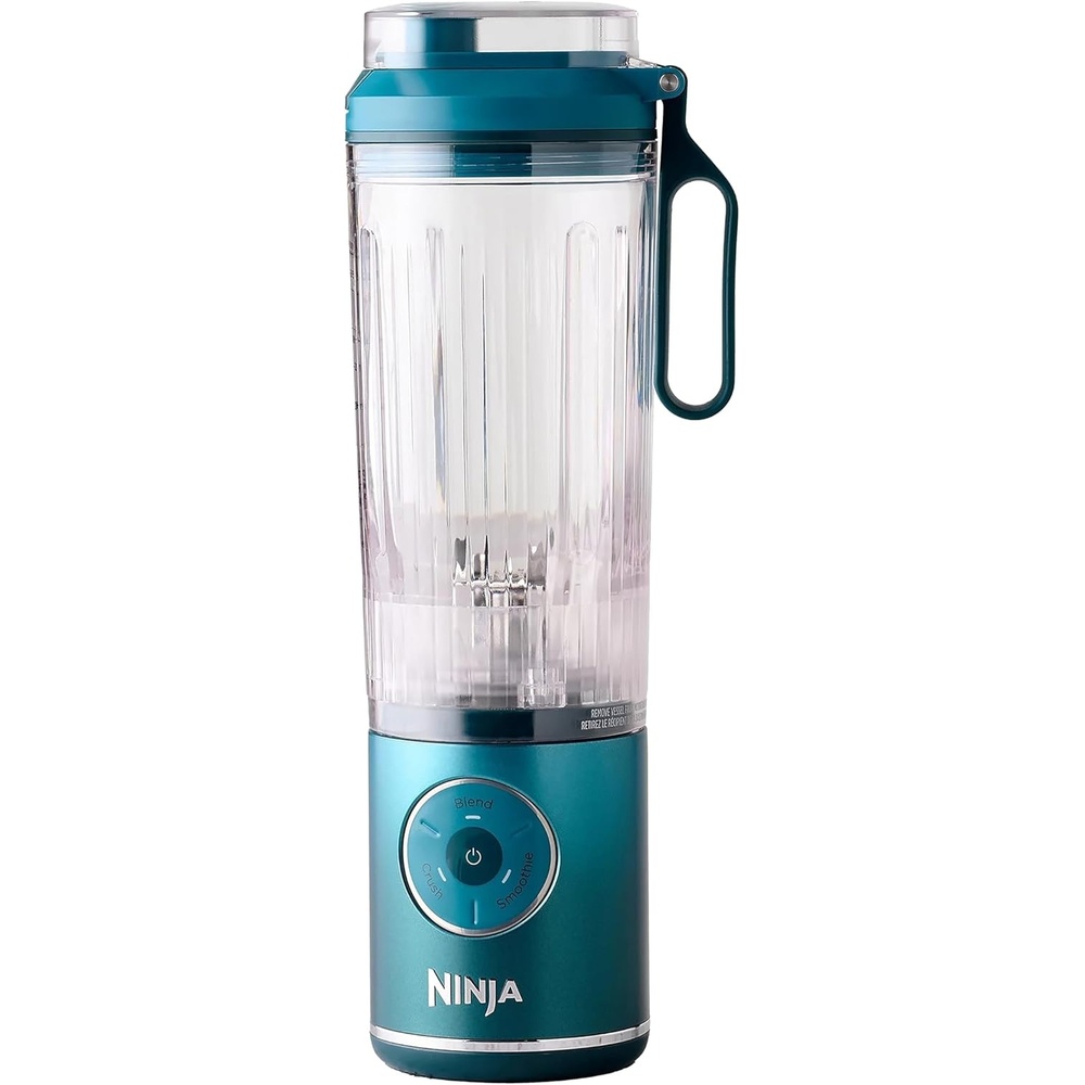 imageNinja BC251GY Blast Max Personal Cordless Blender for Smoothies Blend Ice Crush 22 oz Twist amp Go Vessel Gray  Certified RefurbishedTeal
