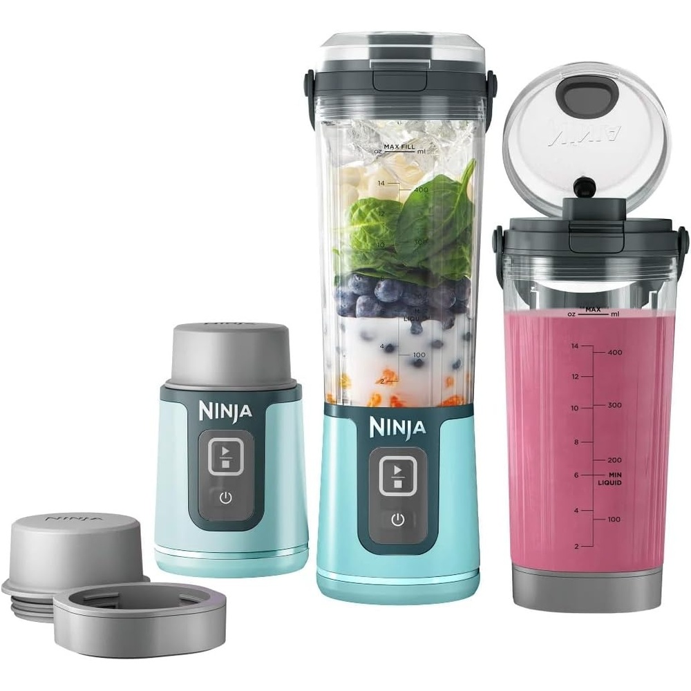 imageNinja Blast portable blender CO155BCAM Bundle pack Blue Renewed