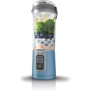 Ninja Blast 16 oz. Personal Portable Blender with Leak Proof Lid and Easy Sip Spout, Perfect for Smoothies, Cordless, USB-C Rechargeable, Dishwasher Safe Parts (Renewed) (Black)(Denim Blue)
