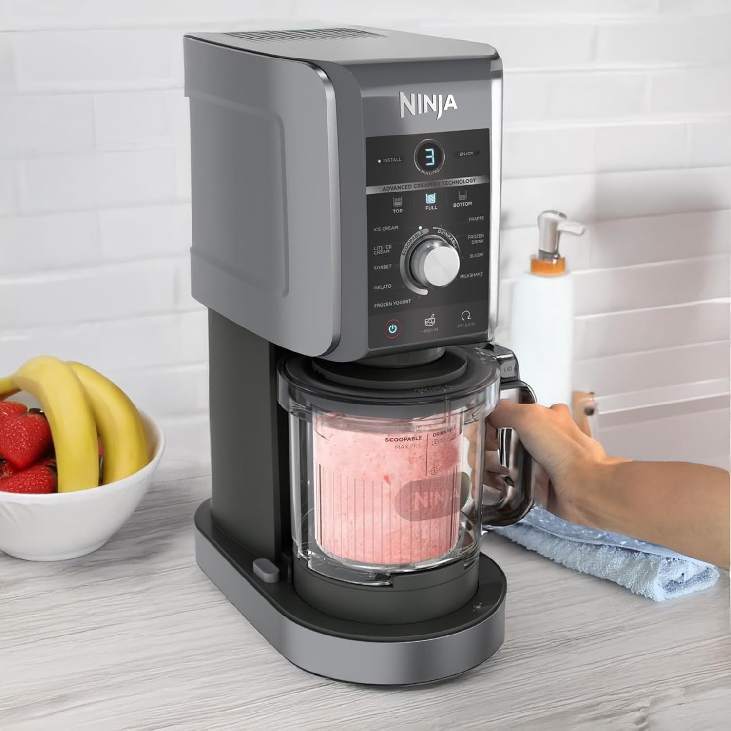imageNinja CREAMi Deluxe 11 in 1 Ice Cream and Frozen Maker NC501EU Silver