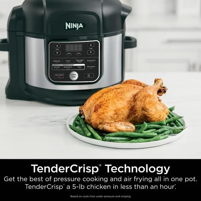 image:imageNinja Foodi OS300 10in1 65Quart Pro Pressure Cooker Air Fryer Multicooker Stainless Indoor grills wide temperatureCyclonic Grilling Technology 500F Smoke Control System Renewed