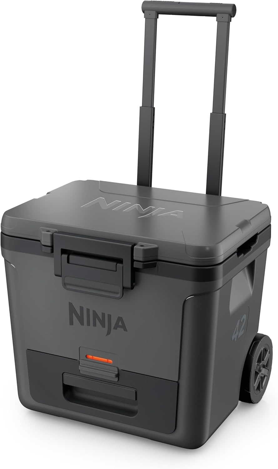 image:imageNinja FrostVault 30QT Cooler with Wheels Insulated with Temp Dry Storage Drawer Keeps Ice Cold for Days for the Beach Camping Picnics amp More Spanish Moss FB230GN1Charcoal Grey