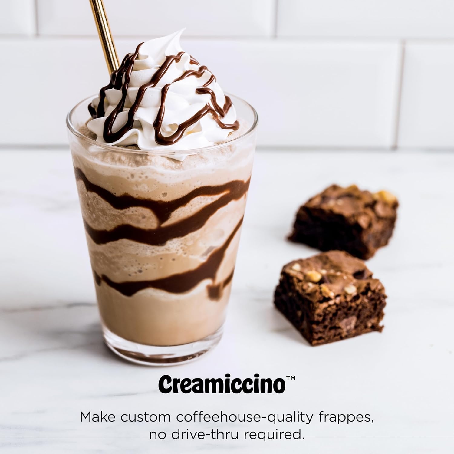 image:imageNinja CREAMi Deluxe Ice Cream Maker 11in1 Create Frozen Desserts Sorbet Milkshakes Yogurt amp More Includes 2 Dishwasher Safe XL 24 Oz Tubs with storage lids Blue NC501NDCREAMi Deluxe 11in1 w 2 Pints Denim