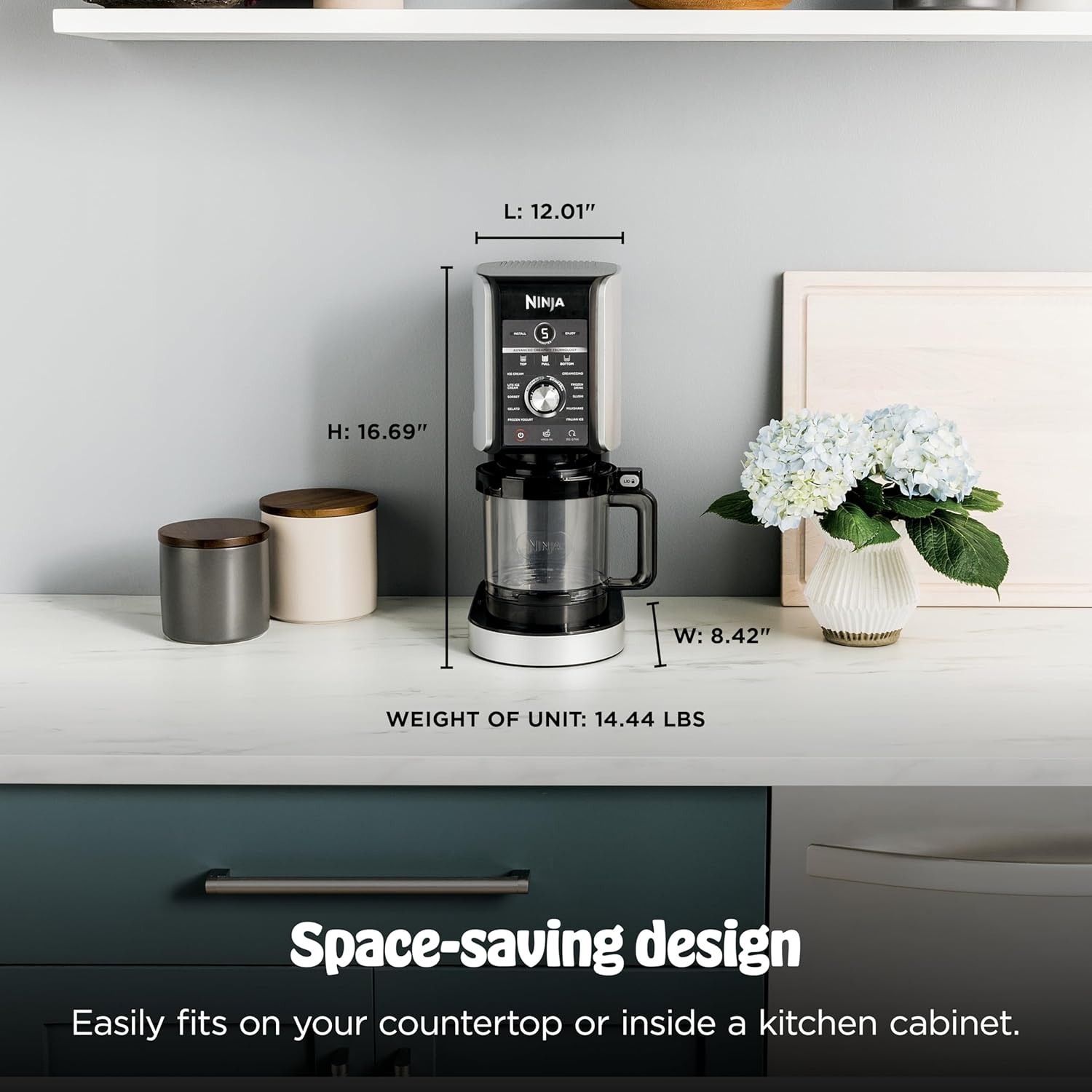 image:imageNinja CREAMi Deluxe Ice Cream Maker 11in1 Create Frozen Desserts Sorbet Milkshakes Yogurt amp More Includes 2 Dishwasher Safe XL 24 Oz Tubs with storage lids Blue NC501NDCREAMi Deluxe 11in1 w 2 Pints Sliver