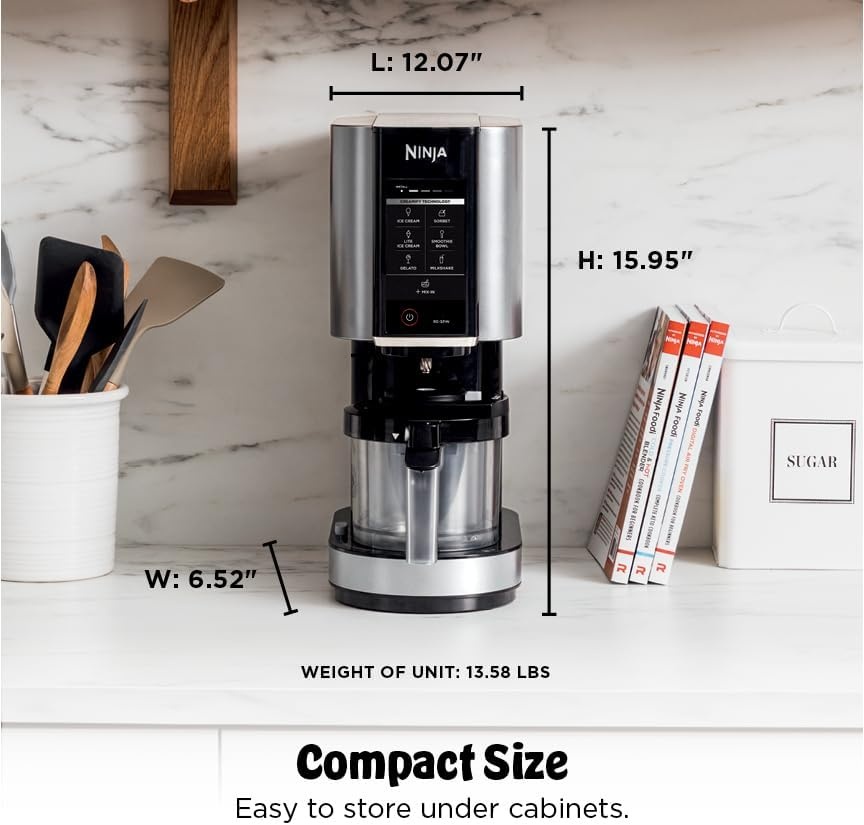 image:imageNinja CREAMi Deluxe Ice Cream Maker 11in1 Create Frozen Desserts Sorbet Milkshakes Yogurt amp More Includes 2 Dishwasher Safe XL 24 Oz Tubs with storage lids Blue NC501NDCREAMi 7in1 w 2 Pints