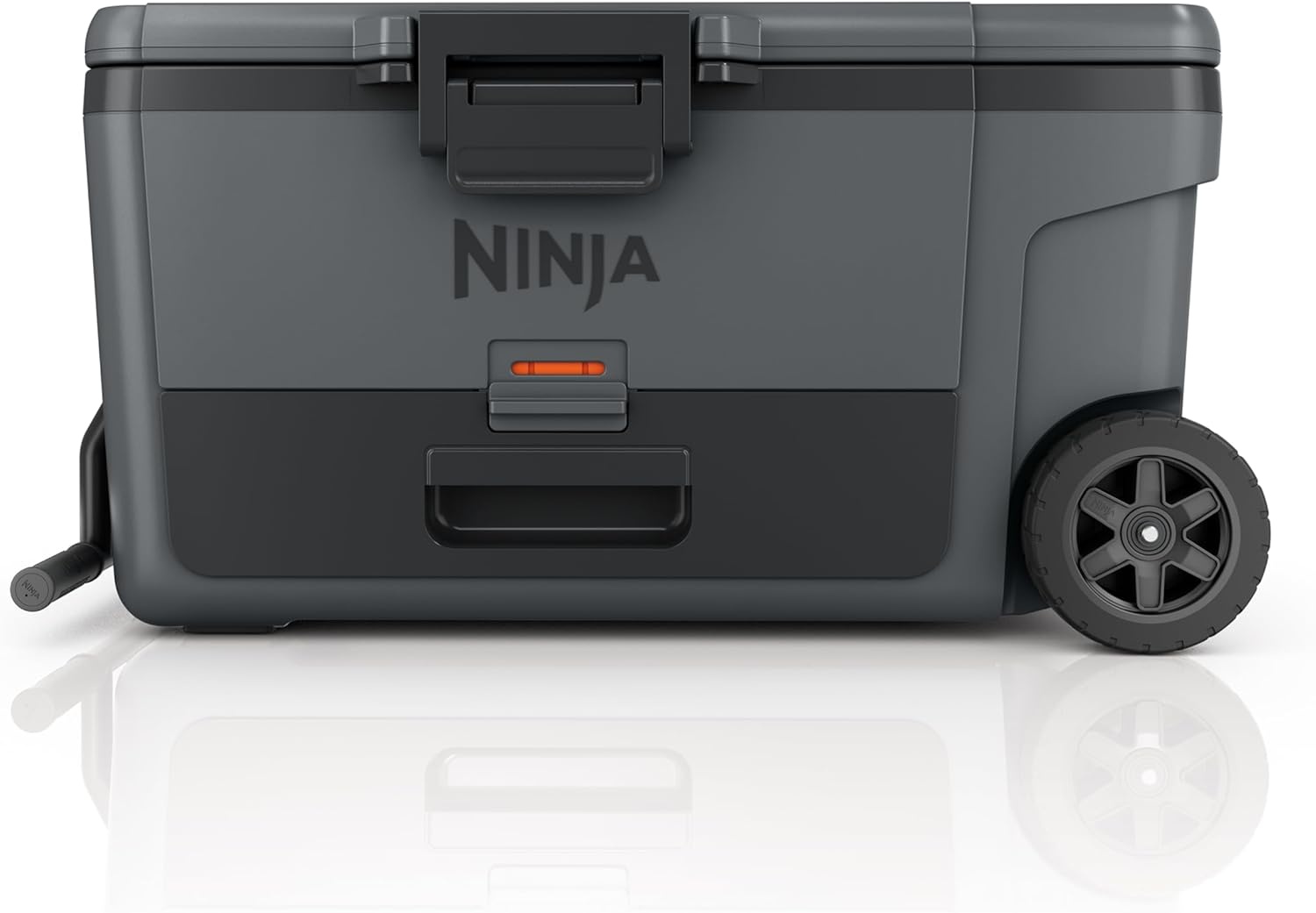 image:imageNinja FrostVault 65qt Wheeled Cooler with Cold Dry Zone Integrated FridgeTemp Dry Storage Drawer Premium HeavyDuty Insulated Cooler Keeps Ice Cold for Days Spanish Moss FB265GN1Charcoal Grey