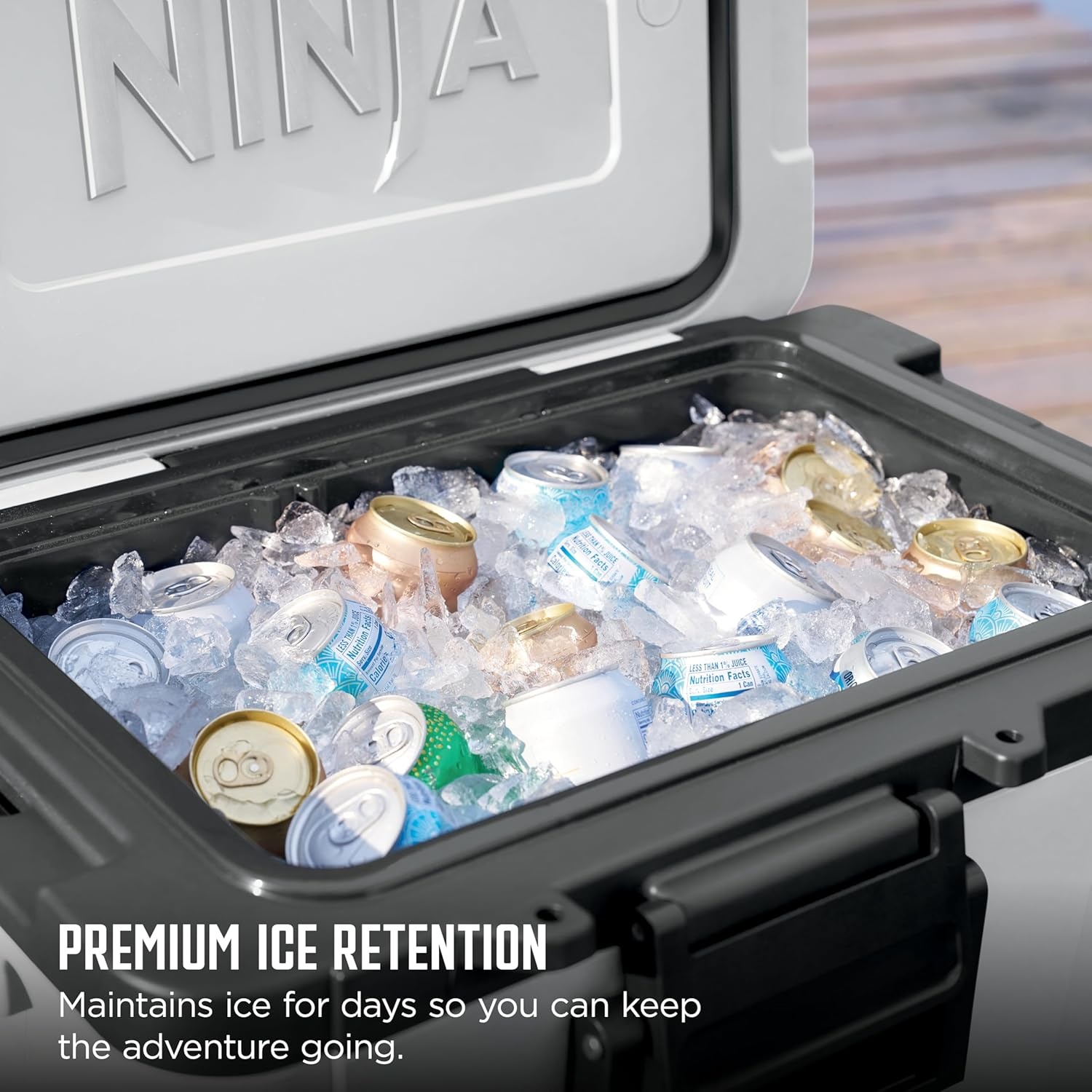 image:imageNinja FrostVault 65qt Wheeled Cooler with Cold Dry Zone Integrated FridgeTemp Dry Storage Drawer Premium HeavyDuty Insulated Cooler Keeps Ice Cold for Days Spanish Moss FB265GN1Halocline Green