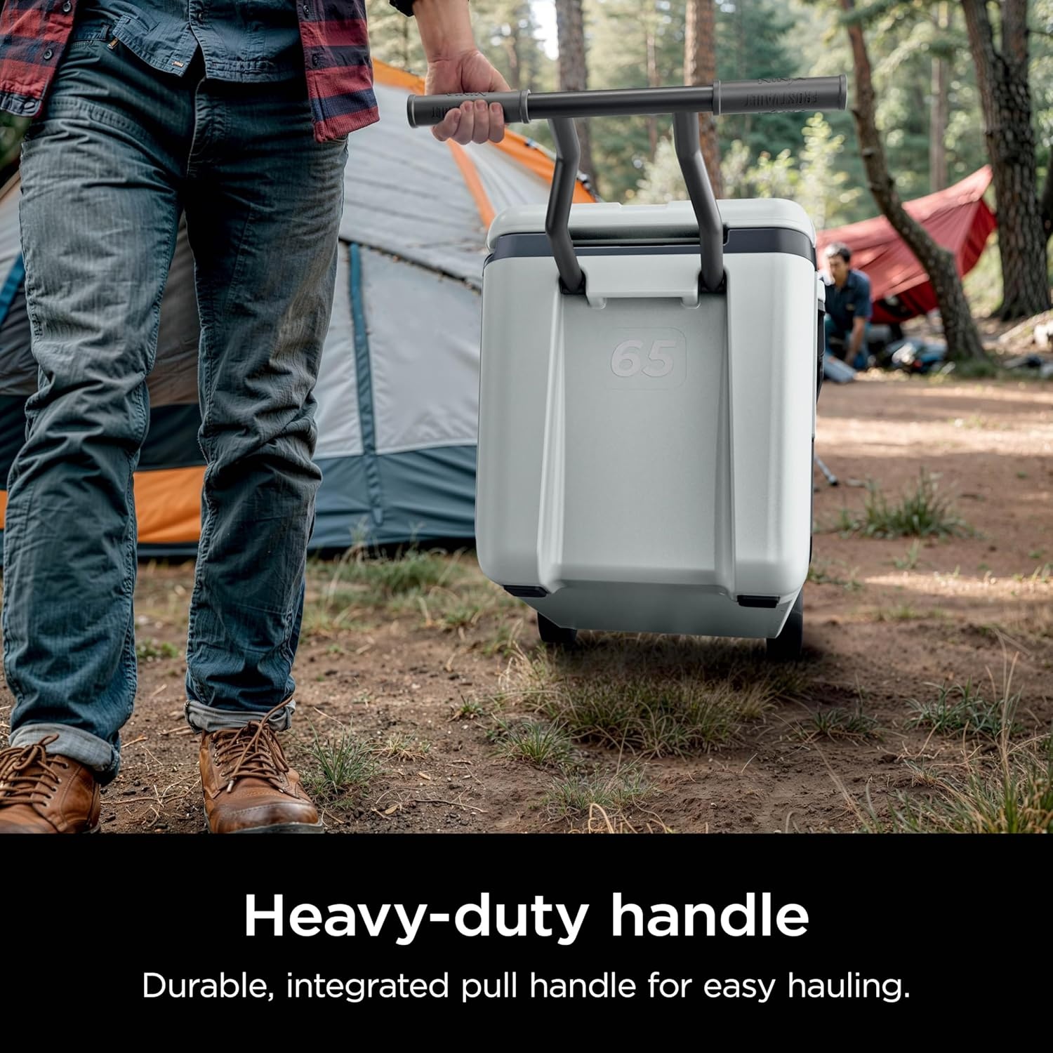 image:imageNinja FrostVault 65qt Wheeled Cooler with Cold Dry Zone Integrated FridgeTemp Dry Storage Drawer Premium HeavyDuty Insulated Cooler Keeps Ice Cold for Days Spanish Moss FB265GN1Halocline Green