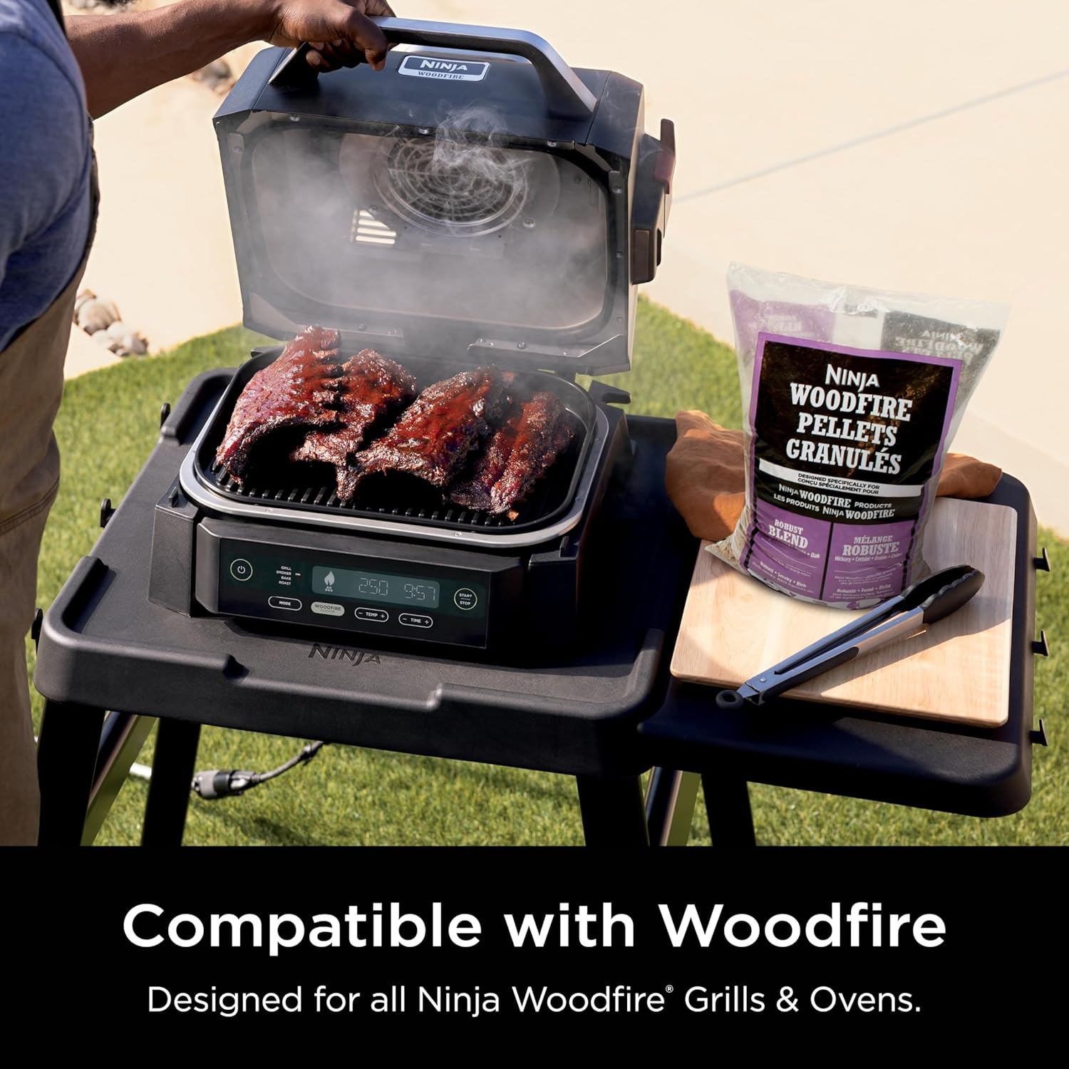 image:imageNinja Woodfire Pellets Robust Blend 5lb Bag 100 Real Wood Pellets Rich Classic BBQ Smoked Flavors Compatible with All Ninja Woodfire Products XSKOP5RRobust Blend