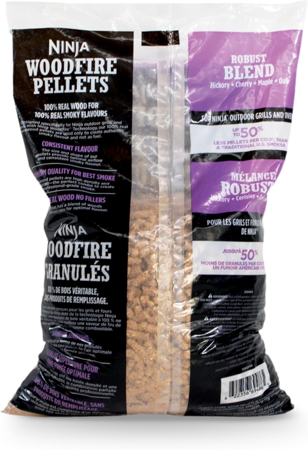 image:imageNinja Woodfire Pellets Robust Blend 5lb Bag 100 Real Wood Pellets Rich Classic BBQ Smoked Flavors Compatible with All Ninja Woodfire Products XSKOP5RRobust Blend