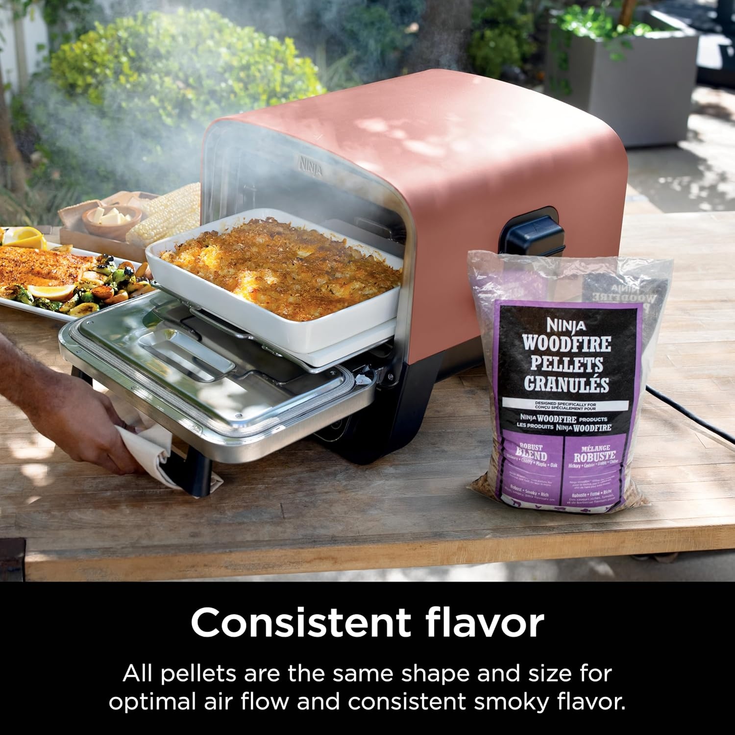 image:imageNinja Woodfire Pellets Robust Blend 5lb Bag 100 Real Wood Pellets Rich Classic BBQ Smoked Flavors Compatible with All Ninja Woodfire Products XSKOP5RRobust Blend
