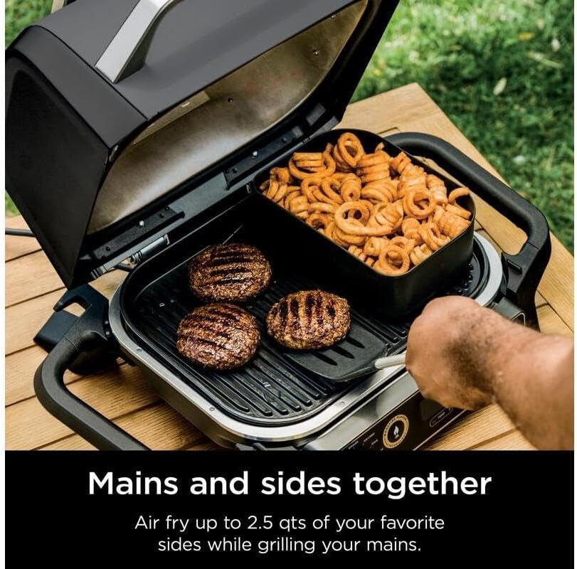 image:imageNinja XSKCRSPBKT Woodfire Combo Crisper Basket 25Quart Capacity Compatible with Ninja Woodfire Grills OG700 series Nonstick BlackWoodfire Grills