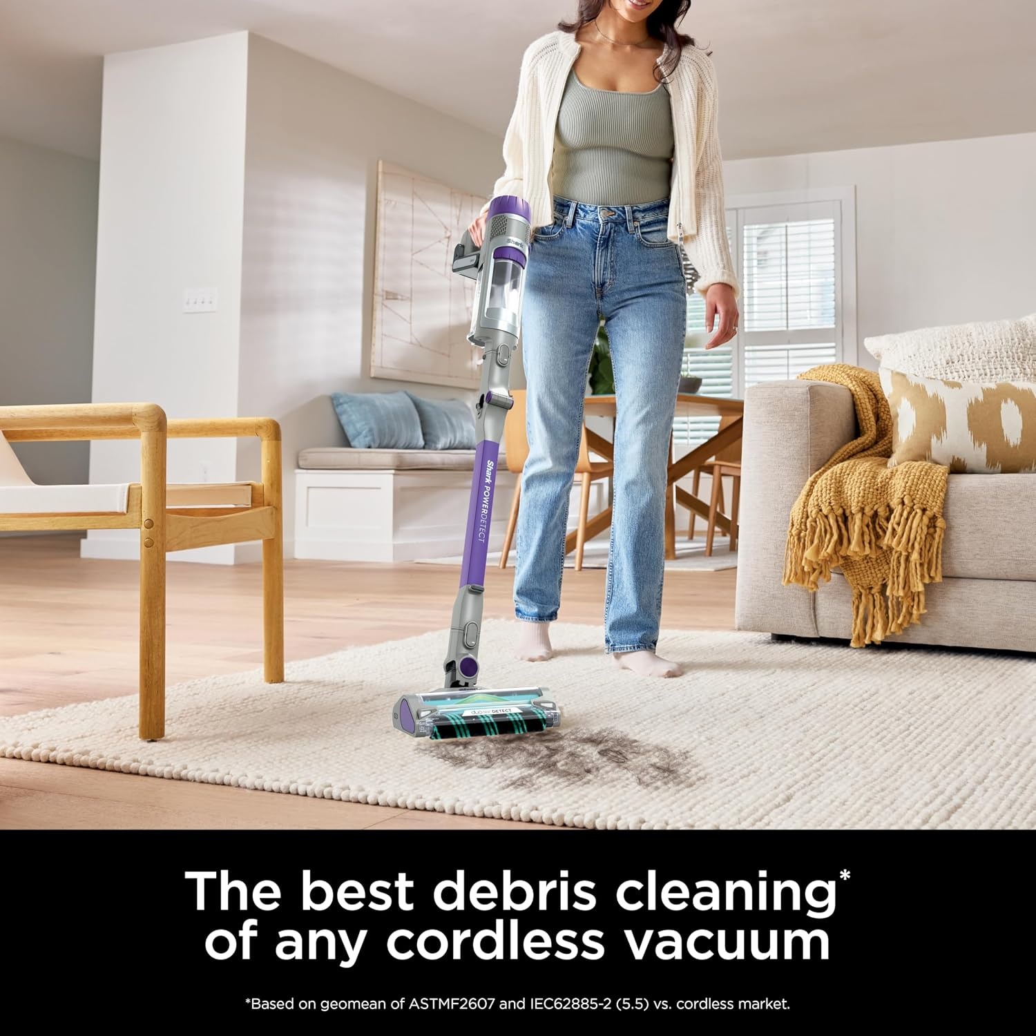 image:imageShark PowerDetect Pet Plus Clean amp Empty Cordless Stick Vacuum amp AutoEmpty System Powerful Suction HEPA Carpet amp Hard Floor Portable Stick Vacuum for Pet Hair 70Min Runtime Gray IP3253PowerDetect Essential