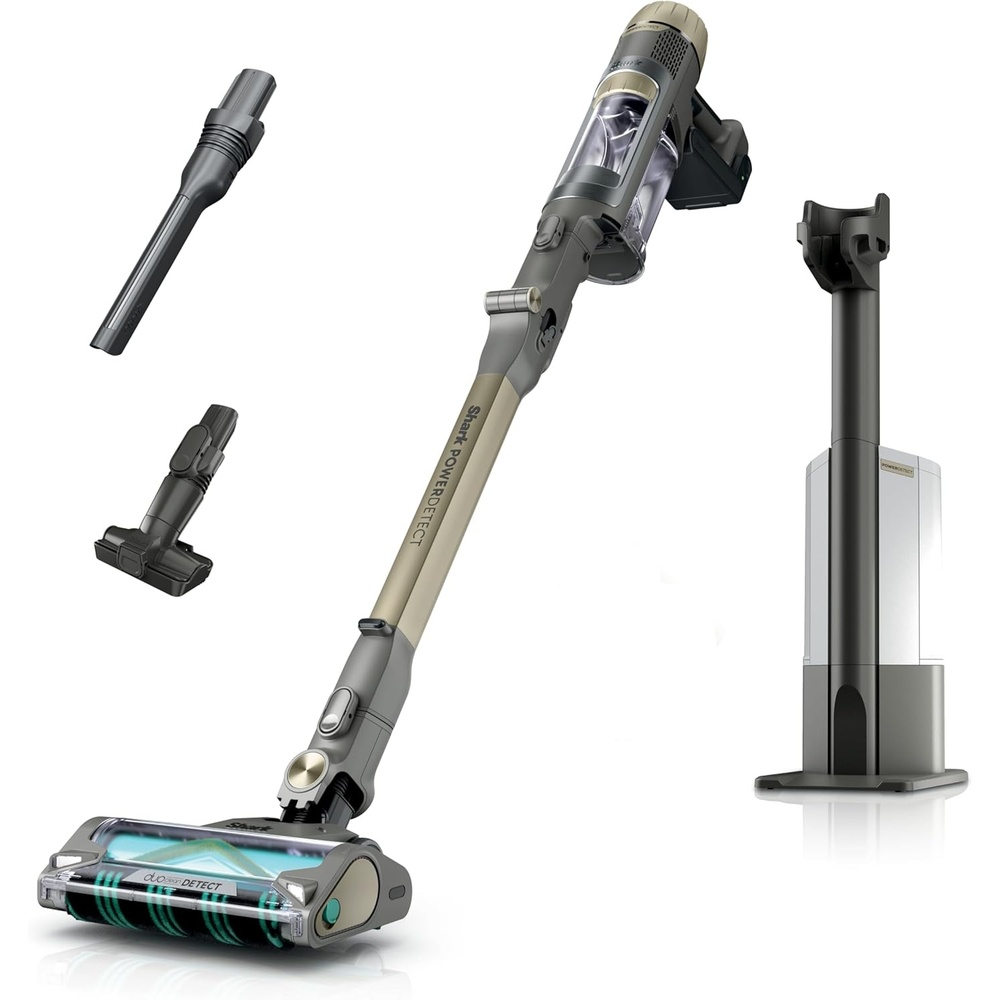image:imageShark PowerDetect Pet Plus Clean amp Empty Cordless Stick Vacuum amp AutoEmpty System Powerful Suction HEPA Carpet amp Hard Floor Portable Stick Vacuum for Pet Hair 70Min Runtime Gray IP3253PowerDetect w AutoEmpty Premium