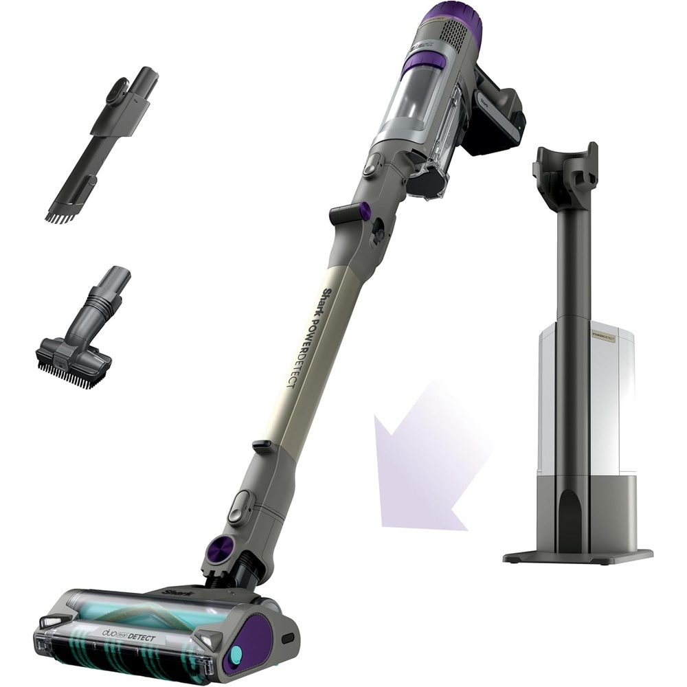image:imageShark PowerDetect Pet Plus Clean amp Empty Cordless Stick Vacuum amp AutoEmpty System Powerful Suction HEPA Carpet amp Hard Floor Portable Stick Vacuum for Pet Hair 70Min Runtime Gray IP3253PowerDetect w AutoEmpty Essential