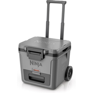 Ninja | FrostVault 30QT Cooler with Wheels | Insulated with Temp Dry Storage Drawer | Keeps Ice Cold for Days | for the Beach, Camping, Picnics & More | Spanish Moss | FB230GN1(Slate Gray)