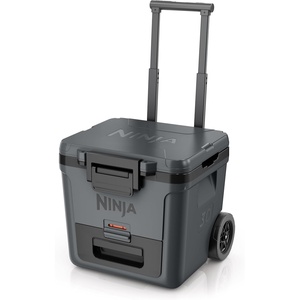 Ninja | FrostVault 30QT Cooler with Wheels | Insulated with Temp Dry Storage Drawer | Keeps Ice Cold for Days | for the Beach, Camping, Picnics & More | Spanish Moss | FB230GN1(Charcoal Grey)
