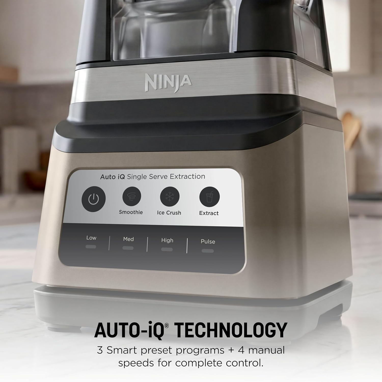 image:imageNinja Professional Plus Kitchen System Premier 3in1 System I Food Processor Blender Mixer Vegetable Chopper Auto IQ Tech I 1400W 72oz Pitcher 64oz Bowl 2 ToGo Cups Red BN801RD1BRNBlender 2 Cups