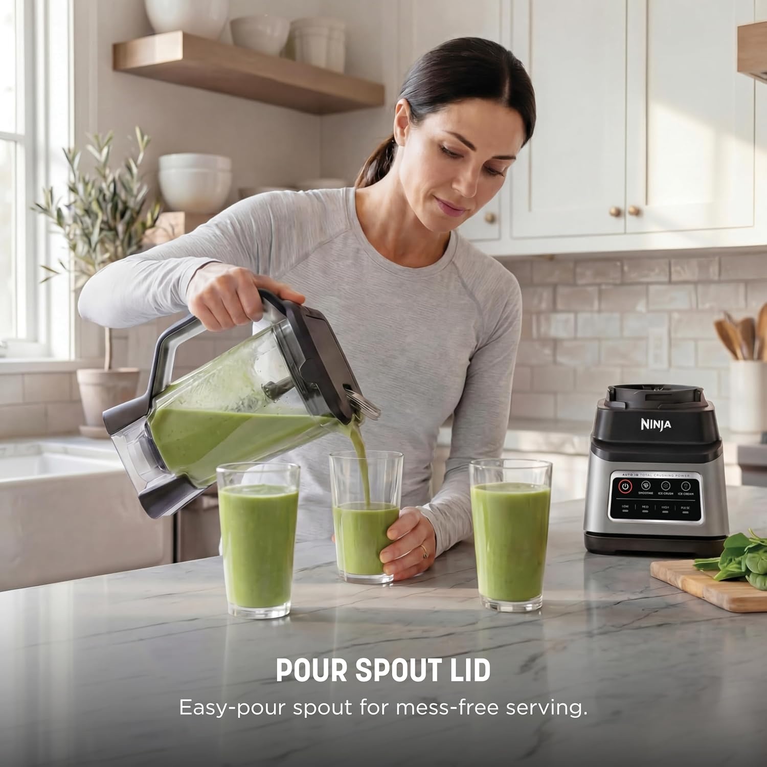image:imageNinja Professional Plus Kitchen System Premier 3in1 System I Food Processor Blender Mixer Vegetable Chopper Auto IQ Tech I 1400W 72oz Pitcher 64oz Bowl 2 ToGo Cups Red BN801RD1BRNProfessional Plus Blender