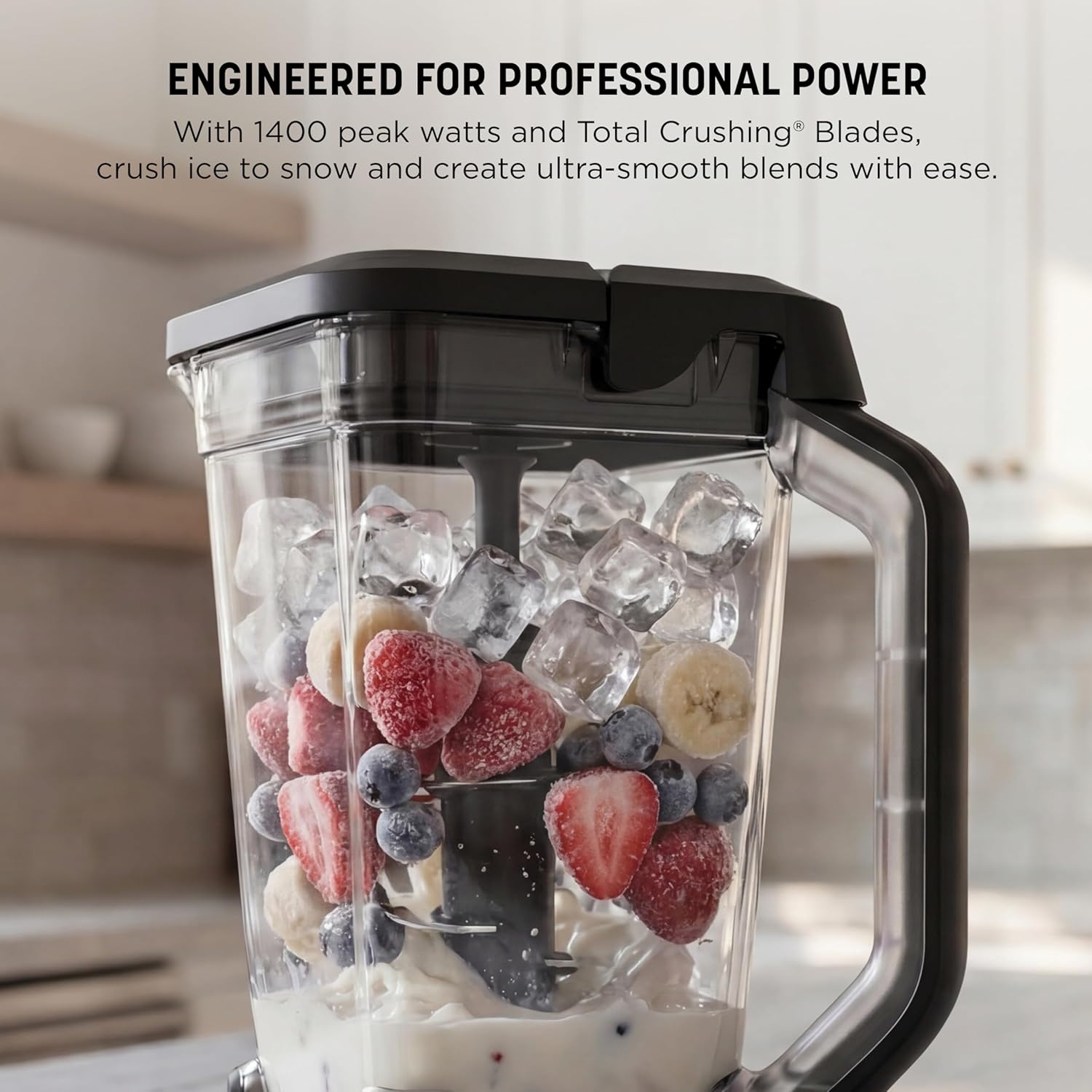 image:imageNinja Professional Plus Kitchen System Premier 3in1 System I Food Processor Blender Mixer Vegetable Chopper Auto IQ Tech I 1400W 72oz Pitcher 64oz Bowl 2 ToGo Cups Red BN801RD1BRNProfessional Plus Blender